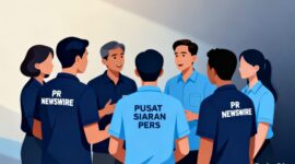 Kolaborasi PR Newswire–PSPI menjadi langkah strategis dalam meningkatkan penyebaran informasi korporasi. (Dok. Kreasi Cici AI)

